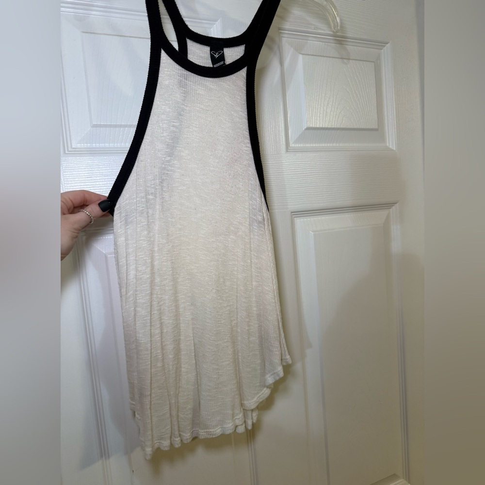 Windsor Ivory Tank with Black Edging